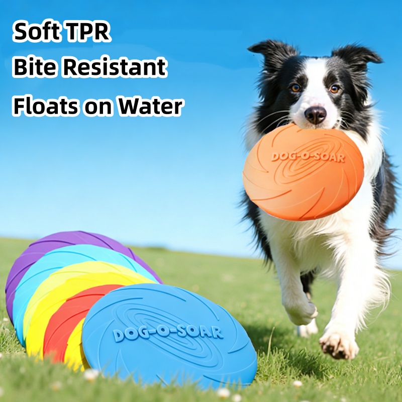 Flying Disc Dog Training Toy - Bissfeste Flugscheiben-Spielzeuge für Hunde, multifunktionale Haustier-Welpen-Trainingsspielzeuge,