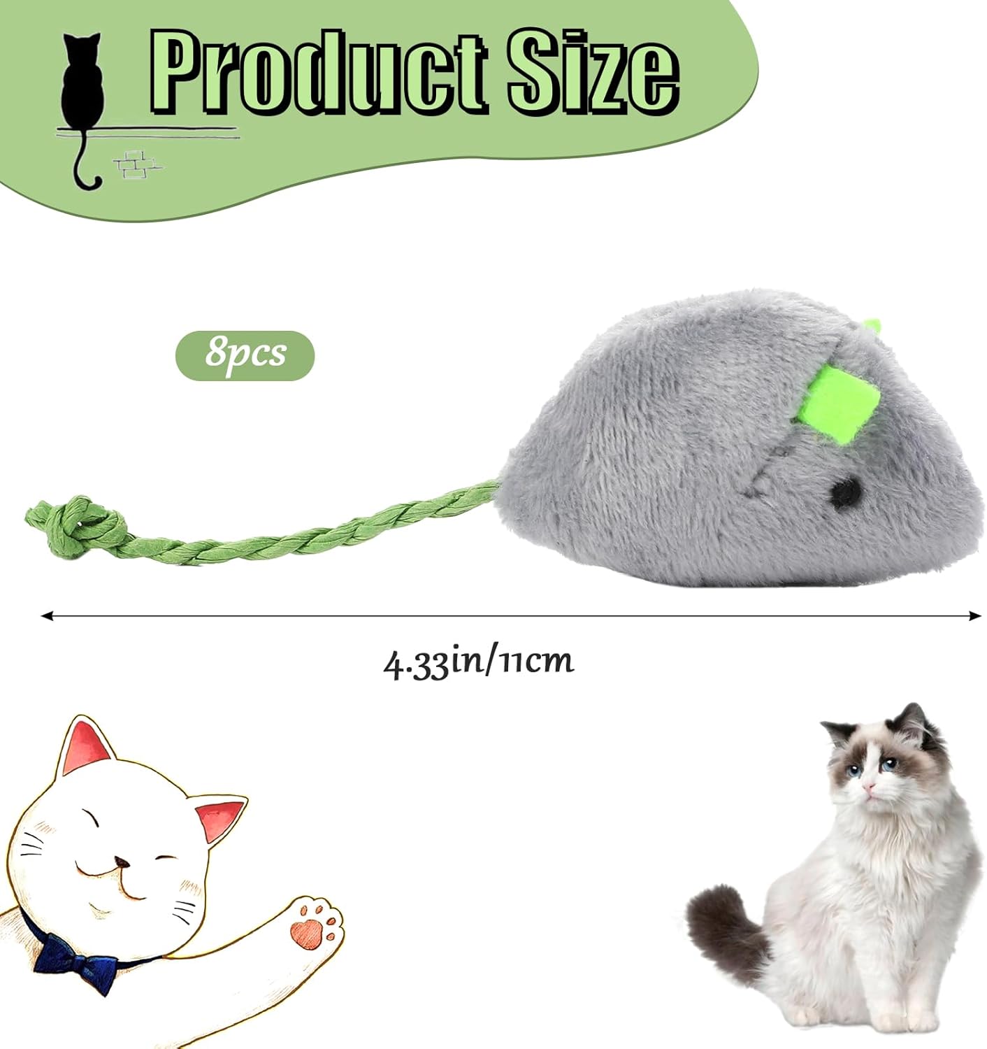 8 Zufällig verpackte interakti – Catnip Interactive Plush Mouse Bewertung und Preis